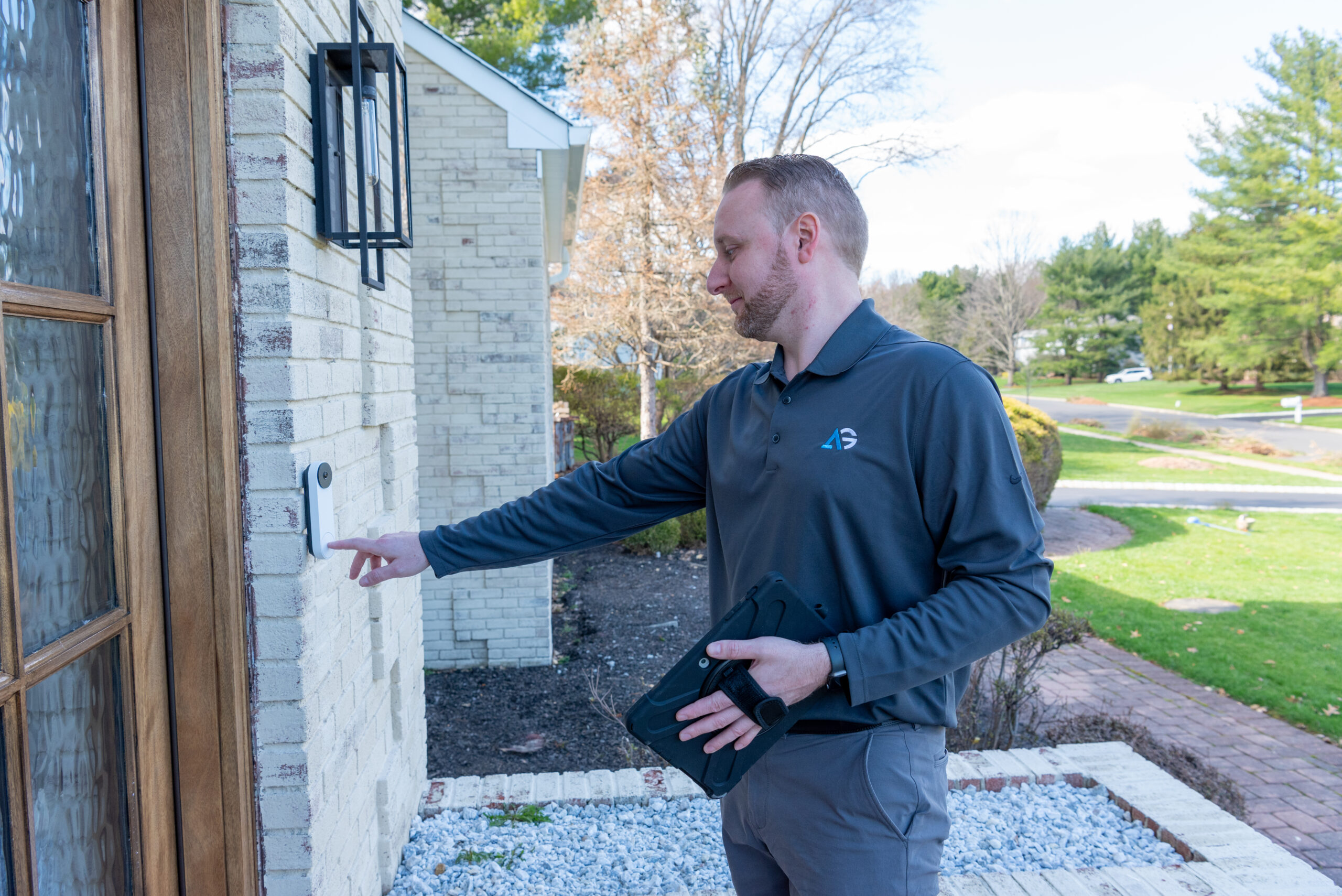 Agile Pest Control technician arriving at a home in Oceanport, NJ, equipped to perform a detailed bed bug control inspection, ready to assess and address the infestation.