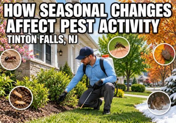 Seasonal pest activity around a Tinton Falls home throughout the year