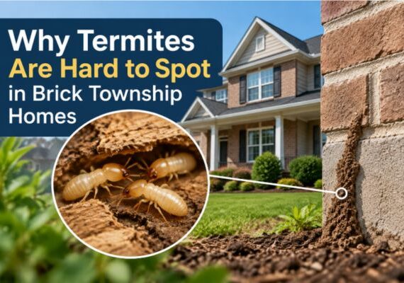 Brick Township home with termite inspection signs showing why termites can be difficult to detect